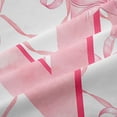 thumbnail image 5 of Manfei Monogrammed M Curtains and Drapes (38x45),Ribbon Bowknot Blackout Curtains for Bedroom,Pink White Curtains Pack of 2 (38x45),Microfiber Room Decorative, 5 of 7