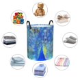 thumbnail image 6 of Fotbe Peacock Laundry Basket with Handles, Waterproof Large Laundry Hamper, Wash Bag for Corner Dorm, Rolling Laundry Basket with Handles-Medium, 6 of 8