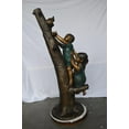 thumbnail image 2 of Nifao Fine Arts Outlet 64” Children Reaching for Cat Garden Statue, Weatherproof – Garden Outdoor Decor Sculpture, 2 of 12