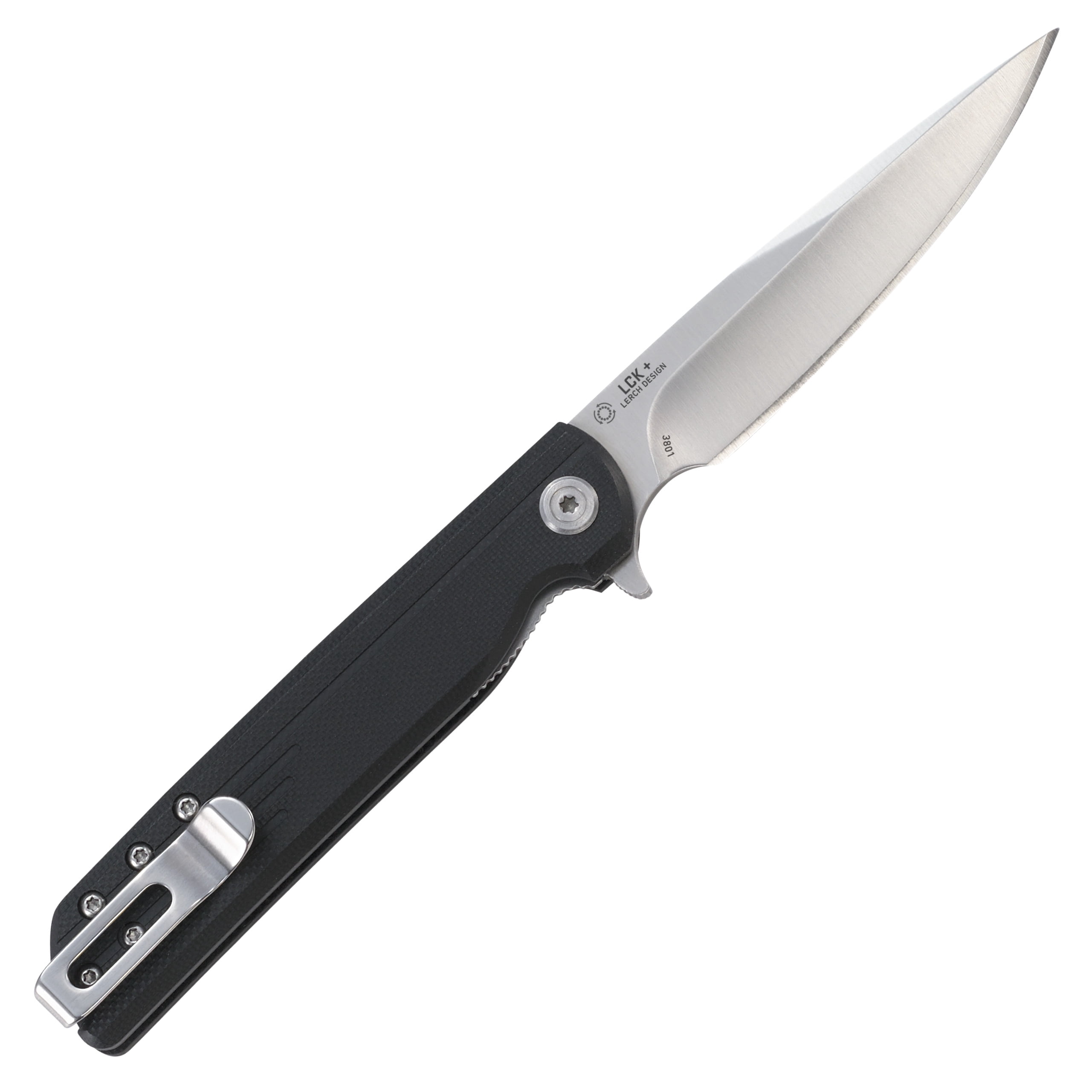 CRKT LCK + Everyday Carry Assisted Folding Knife with Liner Lock: Stainless Steel Plain Edge Blade, Glass-Reinforced Nylon Handle, Pocket Clip, 3801