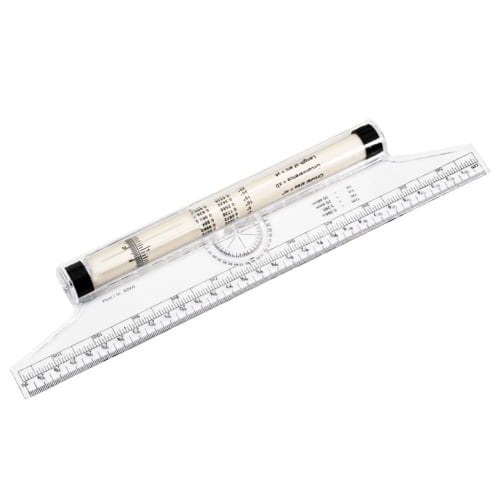 Clear Plastic 30cm Multi-Purpose Drawing Rolling Parallel Ruler