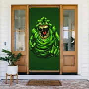 Ghostbusters Green Door Cover Decorated Banner Tapestry Home Decoration Holiday Party Supplies Door Banner Porch Sign Banner 72.8 x 35.4 Inch