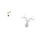 thumbnail image 5 of Juego de estatuas de hojas, escultura decorativa, cabeza de ciervo, adorno de pared de resina y hierro, ideal para sala de estar, dormitorio, oficina, 5 of 8