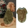 thumbnail image 4 of All Seasons Dog Blouse Plush Pet Apparel Two-Legged Shirt for 2-16 Lbs Solid Color Pullover and Vest for Outdoor Travel, Army Green Size M, 4 of 4
