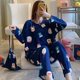 thumbnail image 1 of SP & CITY-Conjunto de pijama de manga larga con estampado de dibujos animados para mujer, ropa de dormir cómoda de algodón con cuello redondo, Primavera, 1 of 4