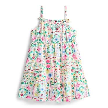 Wonder Nation Toddler Girls Sleeveless Allover Print Dress, Sizes 12M-5T