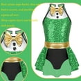 thumbnail image 4 of YIZYIF Girls Christmas Gymnastic Leotard Sparkly Sequins Jumpsuit Ballet Jazz Stage Performance Leotard Green 6, 4 of 7