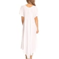 thumbnail image 2 of Sakkas Lilia Embroidered Lace Up Bodice Relaxed Fit Maxi Sun Dress - White - One Size Regular, 2 of 5