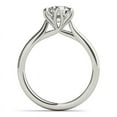 thumbnail image 6 of Solitaire Brilliance 2CT Round Moissanite Engagement Tulip Setting Ring for Women 10k White Gold Ring Size 4, 6 of 7
