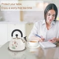 thumbnail image 6 of ARC Stainless Steel Whistling Tea Kettle - White - Magic Color Changing Design Tea Pot - 2QT Ergonomic Handle Stovetop Whistle Kettle - Free Folding Cup and Trivet Mat Included, 6 of 8