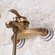 thumbnail image 4 of Juego de ducha antiguo, todo de cobre, grifo de baño con agua fría y caliente, grifo de bañera, ducha simple, 4 of 4