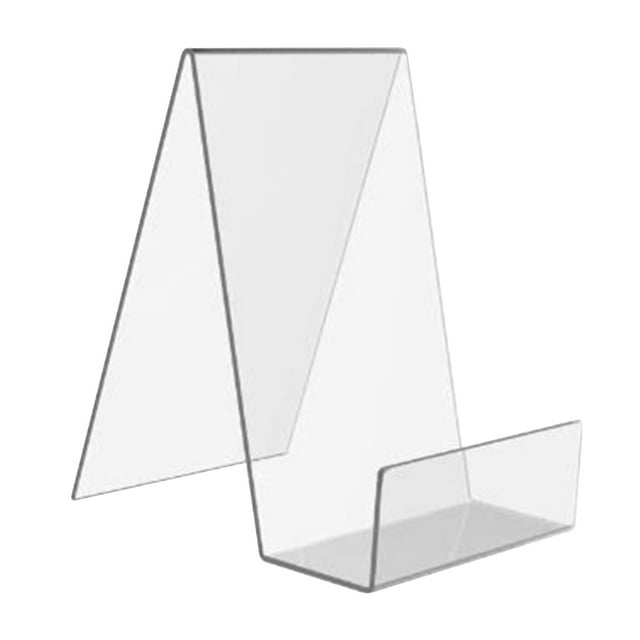 Support de Livre Acrylique Transparent, Chevalets Porte-Livre Plaque pour Présentoir, Support Clair d'Image Mini Chevalet