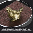 thumbnail image 3 of Howooi Retro Brass Sparrow Statue Home Desktop Decoration Small Brass Bird Figurine Golden, 3 of 6