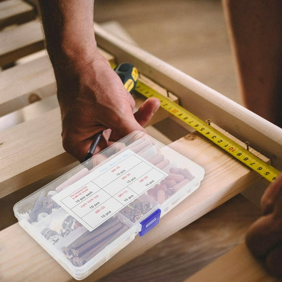 WHAMVOX Bunk Bed Hardware Replacement Kit with 95 Pieces Assorted Screws Bolts and Connectors for Home Furniture Assembly