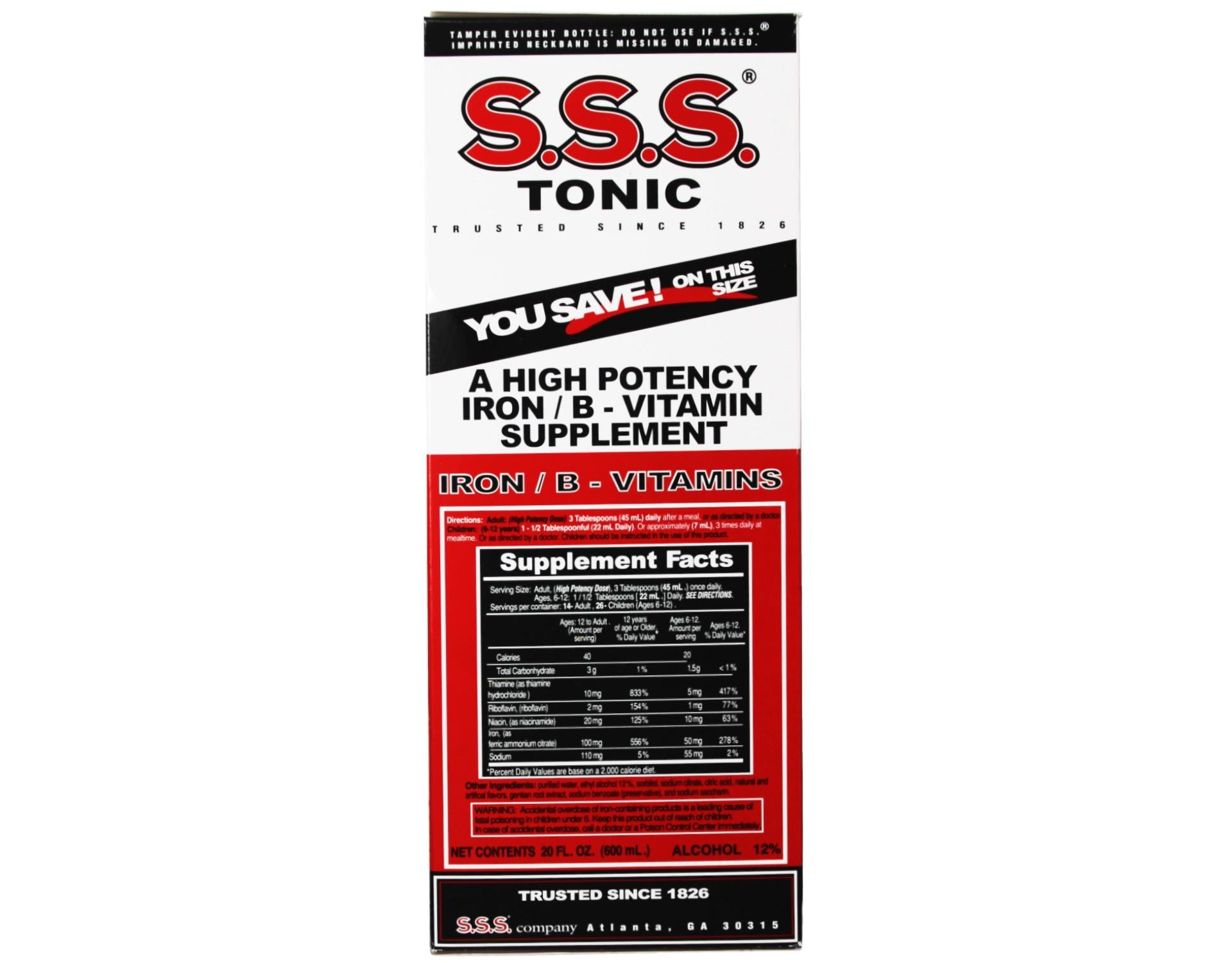 S.S.S. Tonic Liquid 20 oz (Pack of 4)