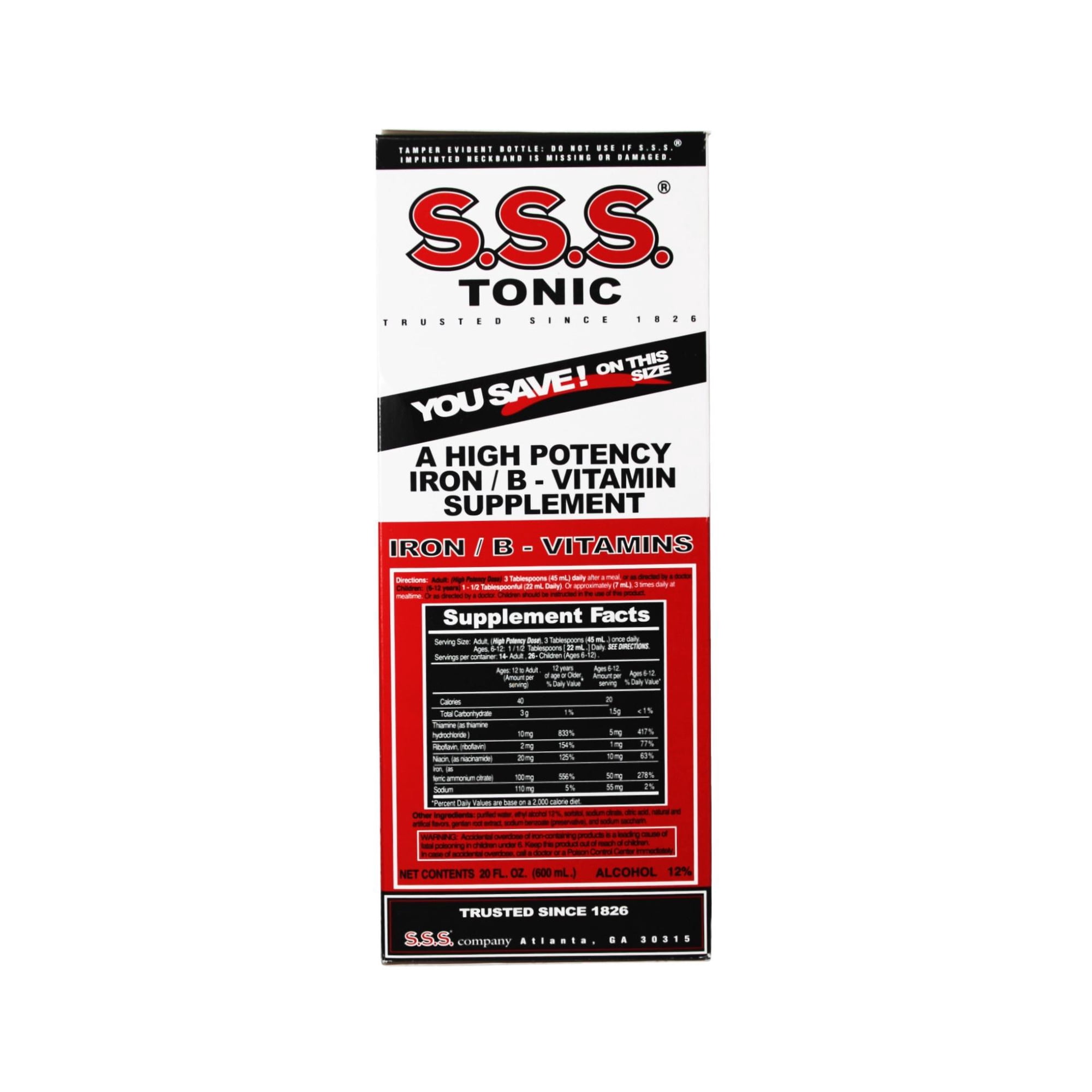 S.S.S. Tonic Liquid 20 oz