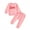 Pink, variant on Elippeo Toddler Girl Fall Outfits Letter Print Long Sleeve Sweatshirt with Elastic Waist Solid Long Pants 2 Pcs Set 6 9 12 18 24 Months 3 Years