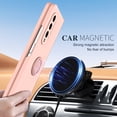 thumbnail image 2 of Dteck for Samsung Galaxy Z Fold 3 Case with Hinge Protection & Built-in Front Screen Protector, Full Body Drop Protection Z Fold3 Matte Cover with Ring Holder, Work with Magnetic Car Mount, Pink, 2 of 8