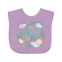 Inktastic My First Easter Pastel Colored Wreath Boys or Girls Baby Bib