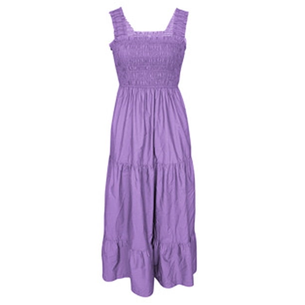 Vestido MIDI sin mangas informal de verano para mujer, vestido plisado con chaleco de color liso