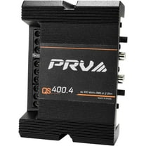 PRV Audio QS400.4 2 Ohm Mini Compact 4 Channel Car Audio Amplifier 4 x 100 Watts RMS at 2 Ohm - 400 Watt Amp Stereo 12 Volts Amp Class D Full Range Bridgeable