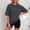 Black, variant on Graphic Tennis Tees for Women Versatile Women's Washed Oversized T Shirt with Drop Shoulder Casual Fit for Everyday Comfort Easy Styling Blue M