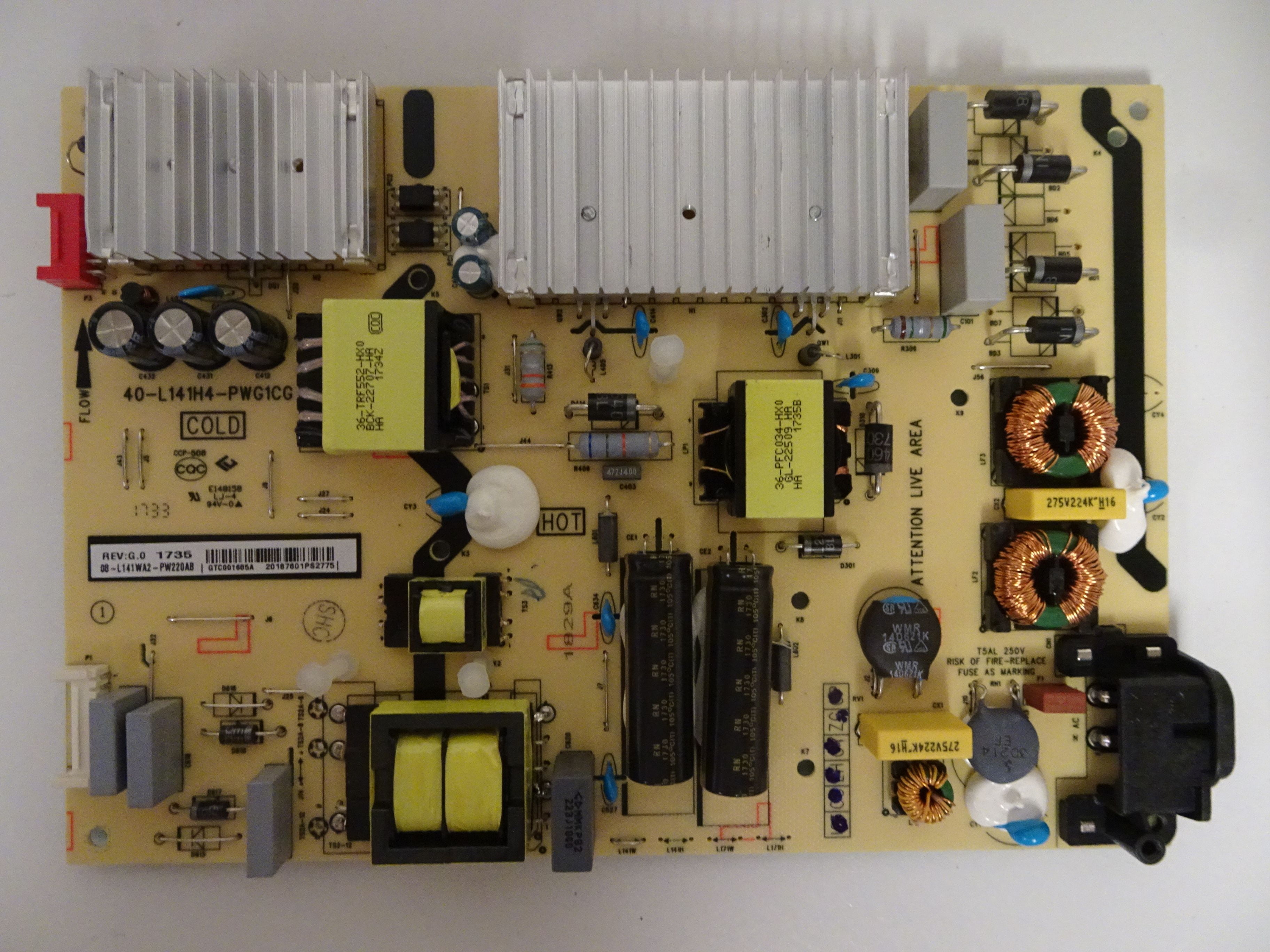 TCL 08-L171WD2-PW200AA Power Supply Board for 65S423 
