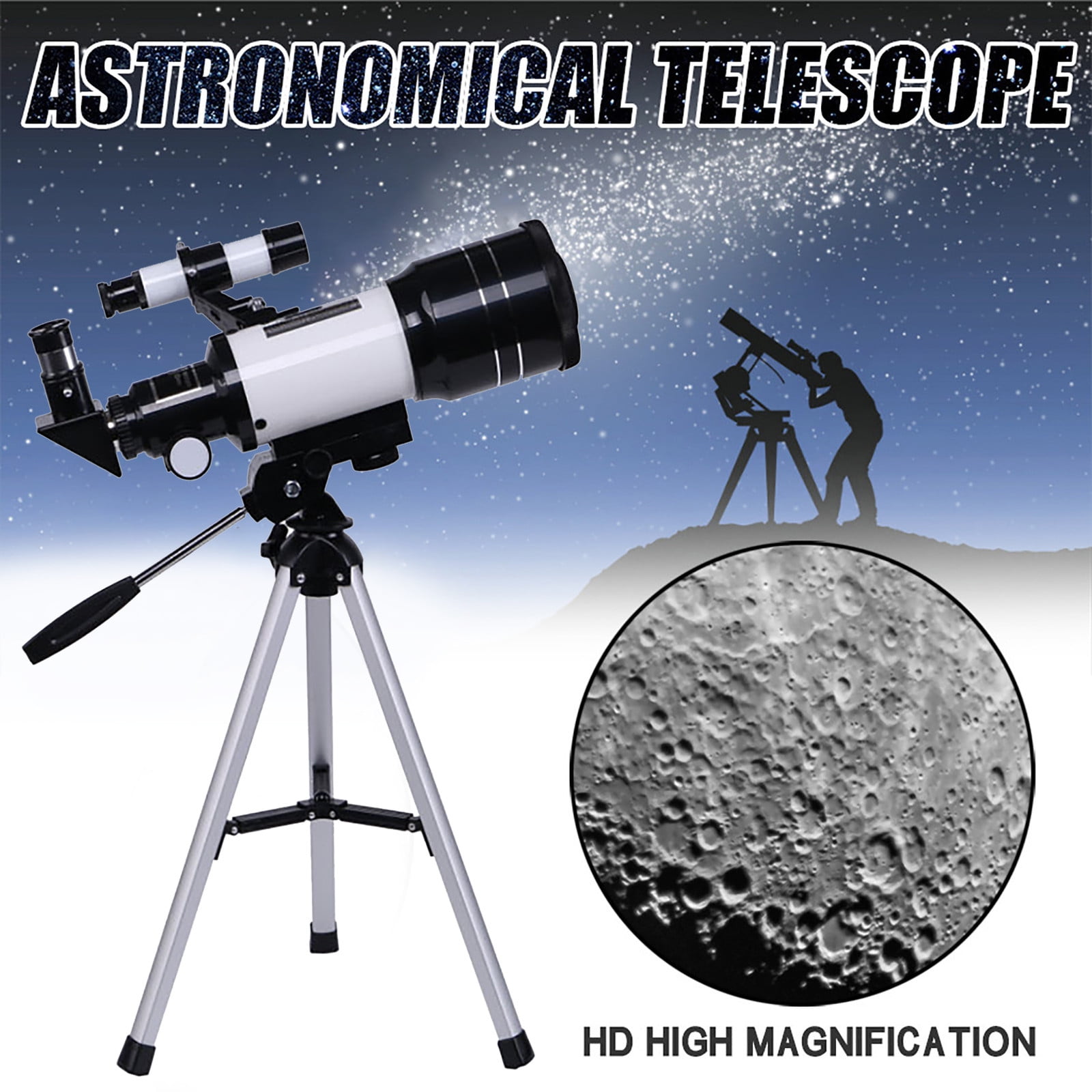 TANGNADE Finder 70mm Aperture 150X Astronomical Telescope Tripod Refractor For Beginner Telescope Astronomy Binoculars for Adults Star Watching