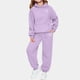 thumbnail image 1 of Sudadera con capucha larga con estampado pequeño en forma de corazón para niños y pantalones deportivos con lazo en las piernas, conjunto deportivo informal de dos piezas con forro polar para mayor ca, 1 of 4