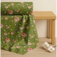 thumbnail image 4 of Soimoi Cotton Voile Fabric Leaves & Camellias Floral Printed Fabric 1 Yard 42 Inch Wide, 4 of 7