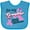 Turquoise, variant on Inktastic For My Grandma-Breast Cancer Awareness Boys or Girls Baby Bib