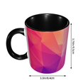 thumbnail image 3 of Gradient Geometric Abstract Coffee Mug Fun Custom Ceramic Mugs 11oz Black, 3 of 5