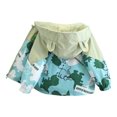 thumbnail image 2 of HOMADLES Toddler Boys Windbreaker Casual Lightweight Windproof Long Sleeve Outerwear Kids Zip Hood Jacket Green 3 T, 2 of 9