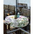 thumbnail image 2 of Boanket Outdoor Tablecloth with Umbrella Hole for Patio/Picnic/Party/Camping, Spring Floral Waterproof Table Cloth Round Cover Washable, Rustic Summer Botanical Flowers Herb (Dia 54"), 2 of 7