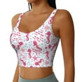 thumbnail image 2 of Vsdgher Seahorse and Starfish Print Women Sleeveless Athletic Tank Top Built-in Bra Camisole Sports Vest for Yoga Running Fitness Exercise with Removable Pads, 2 of 8
