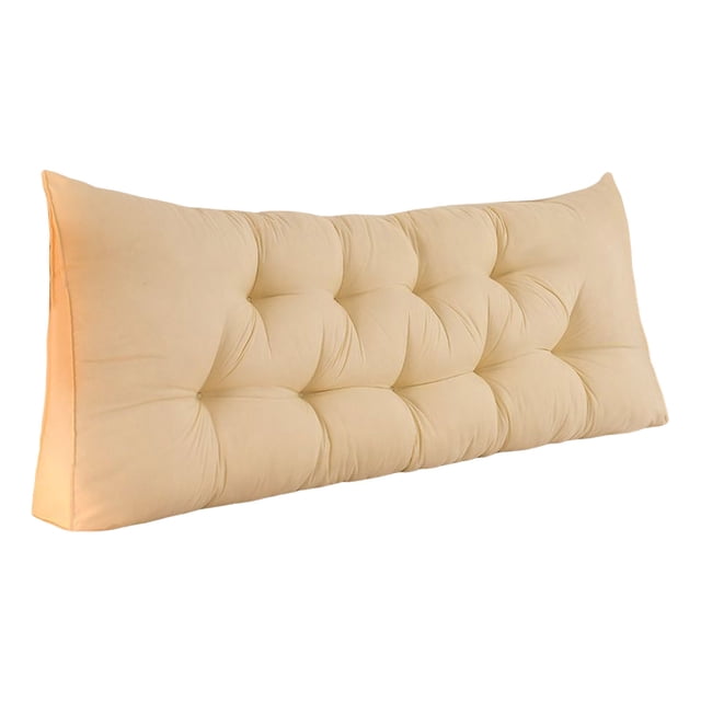 BKER Triangular Headboard Pillow Bolster Cushion For Bed Backrest Support Comfortable Decorative Room Sofa Chair Soft Polyester Filling 100x50cm