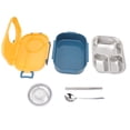 thumbnail image 1 of Contenedores Bento, Compartimento De Acero Inoxidable De Doble Capa En Forma De Cámara Extraíble 1450ml Caja Térmica Bento Reutilizable Para La Escuela, 1 of 8