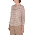thumbnail image 6 of Alfred Dunner Womens Petite  Space Dye Textured Top With Necklace, 6 of 6