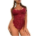 thumbnail image 2 of uublik Valentines Lingerie Set for Women Babydoll Sexy Naughty Bodysuit Lace Plus Size, 2 of 5