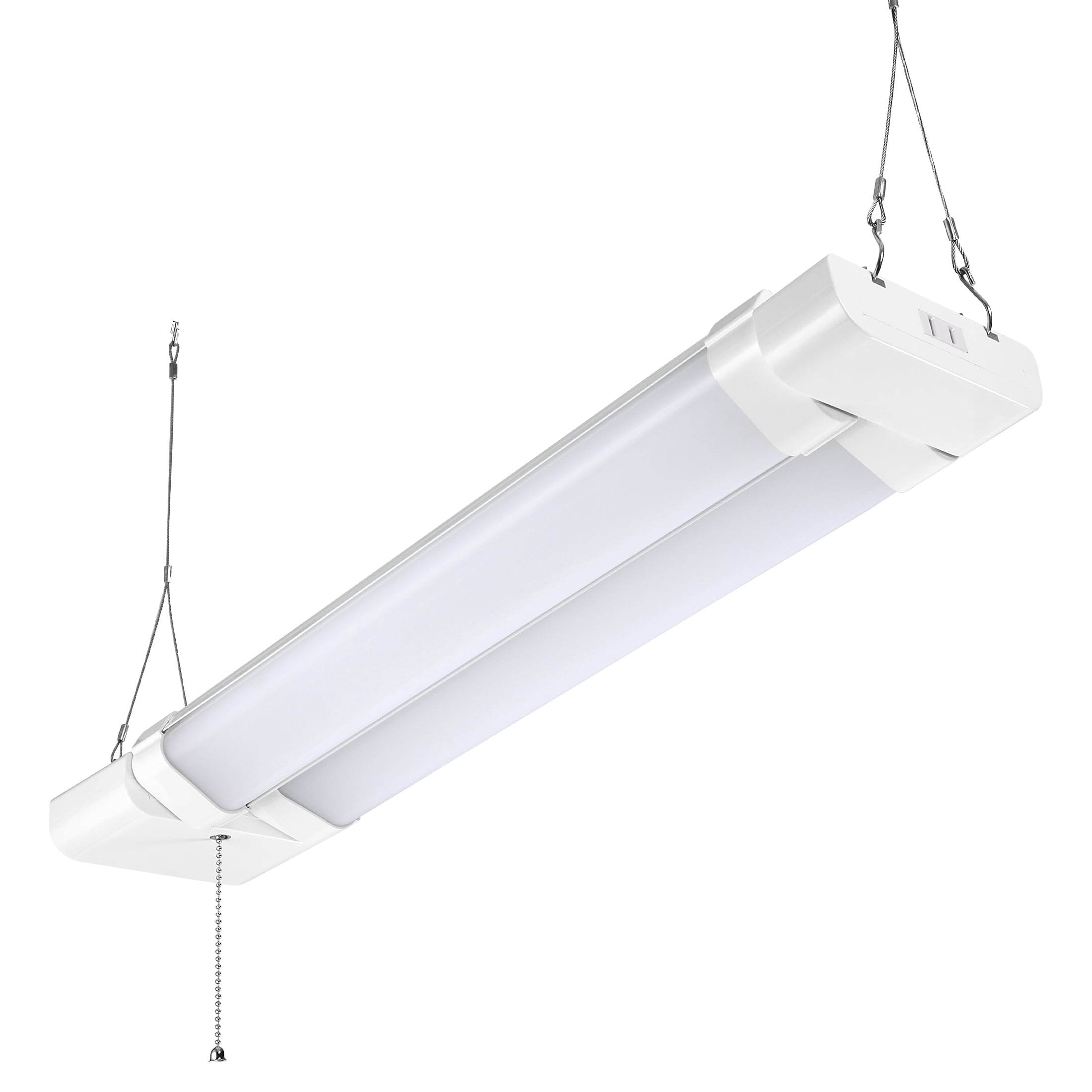 Maxxima 2 ft. Utility LED Adjustable Shop Light Fixture, Linkable, Frosted Lens 5000K Daylight 5000 Lumens