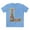Carolina Blue, variant on Letter Shirt, Shirt with Letters, Tee Shirt with Gold Letters