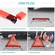 thumbnail image 2 of Triángulos de advertencia de emergencia, punto triangular de advertencia reflectante con pegatina reflectante de color, señal de advertencia temprana reflectante en la carretera, 2 of 5