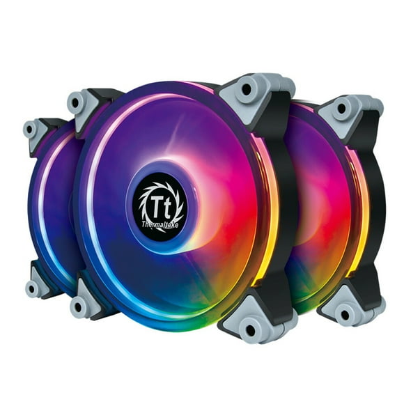 Thermaltake Thermaltake 120mm RGB Case Fan Trio with Sync Lighting, Anti-Vibration Pads, and Vacuum Plating Blades for Enhanced Visuals and Quiet Operation