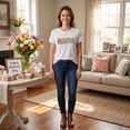 thumbnail image 3 of Mama Floral Cotton T-Shirt - Retro Flower Mother's Day Print Graphic Tee, 3 of 6
