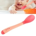 thumbnail image 4 of Conjunto de utensilios para niños pequeños, cuchara de atrenamiento para niños de detectación de temperatura Suave flexible para la vajilla para bebés para hogar, 4 of 7