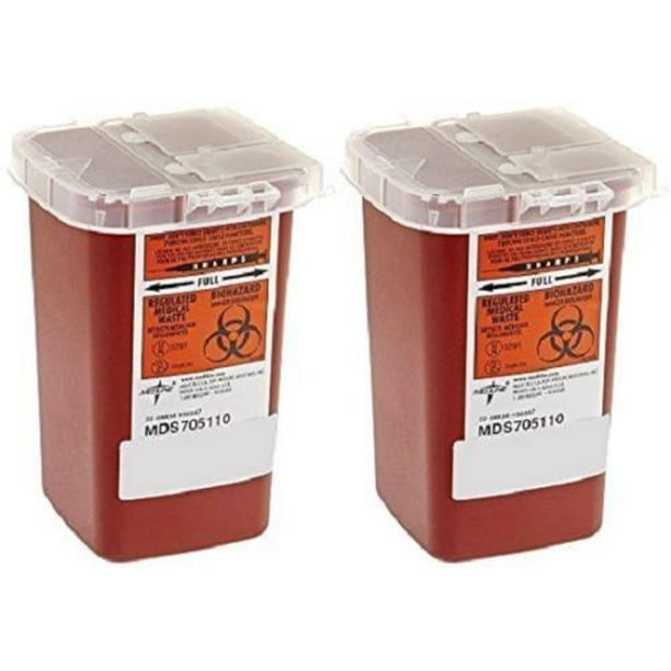 2 Pack of Sharps Containers 1 Quart