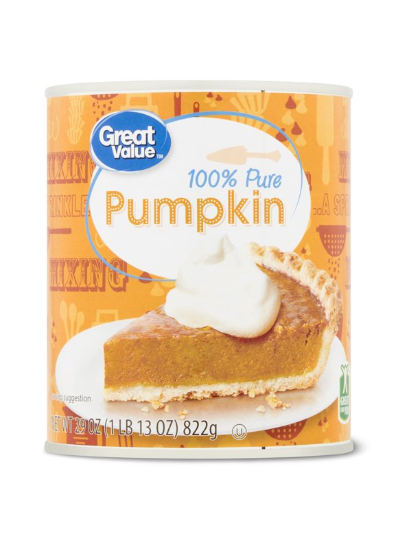 Great Value 100% Pure Canned Pumpkin, 29 oz Can