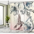 thumbnail image 5 of Ambesonne Nature Shower Curtain, Vintage Birds Flowers, 69"Wx75"L, Teal Brown, 5 of 5
