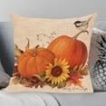 thumbnail image 7 of Fall Pillow Covers 18x18 Inch Set of 2 Vintage Farmhouse Pumpkin Sunflower Bird Throw Pillow Cases, Autumn Thanksgiving Grateful Decoration for Home Decor Cushion Covers, 7 of 7