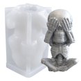 thumbnail image 1 of Molde para velas, molde para velas de silicona con forma de calavera (cubre los ojos), 1 of 4